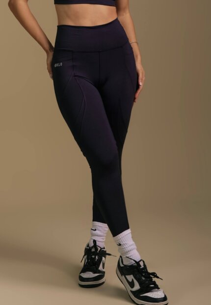 Legging Paula Canelada Preta