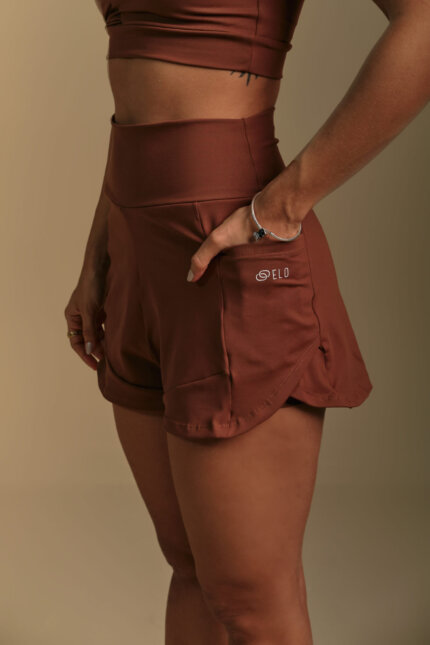 Short Camila Marrom Cacau